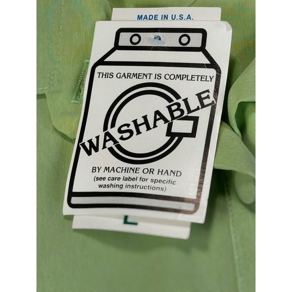 Tropics Kiwi Green Skirt Set Tank Top and Button Front Shirt Dress Large - Picture 8 of 16